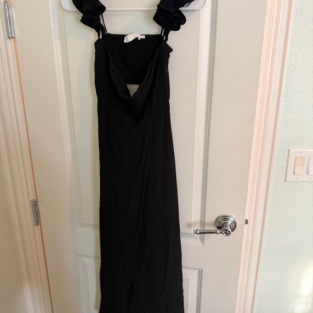 ASTR The Label Black Button Front Midi Dress – Size Small